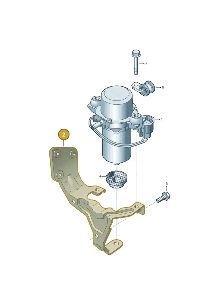 1K0612391AF — Volkswagen Jetta (2014-2017) diagram 692611820, position 2