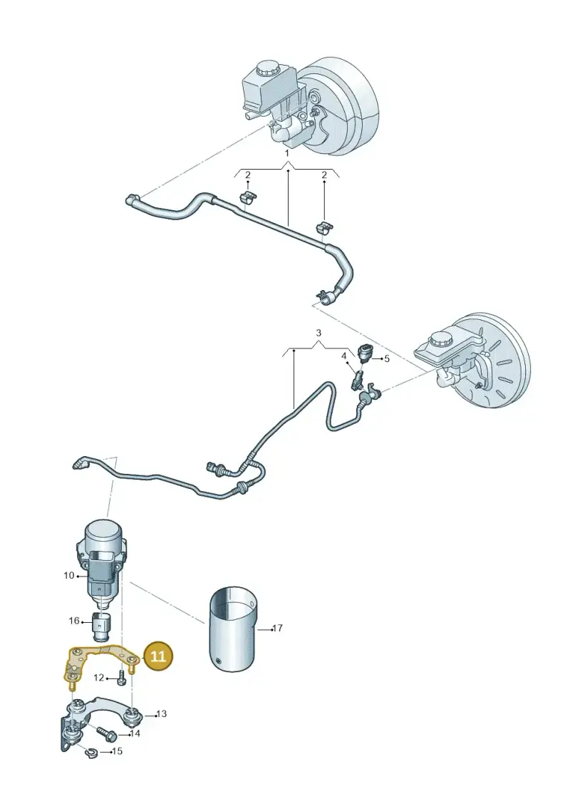 1K0612391Q — Volkswagen Golf Sportsvan 1.6 (2014-2020) diagram 746611820, position 11