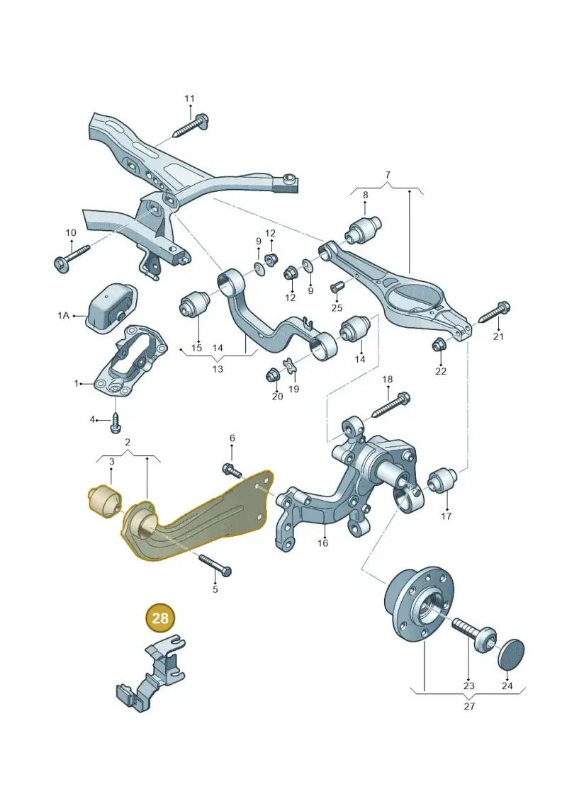 1K0614167C — Volkswagen Beetle (2016-2019) diagram 649505050, position 28