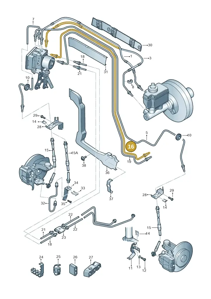 1K0614741K — Volkswagen Jetta variant (2009-2014) diagram 412611200, position 16
