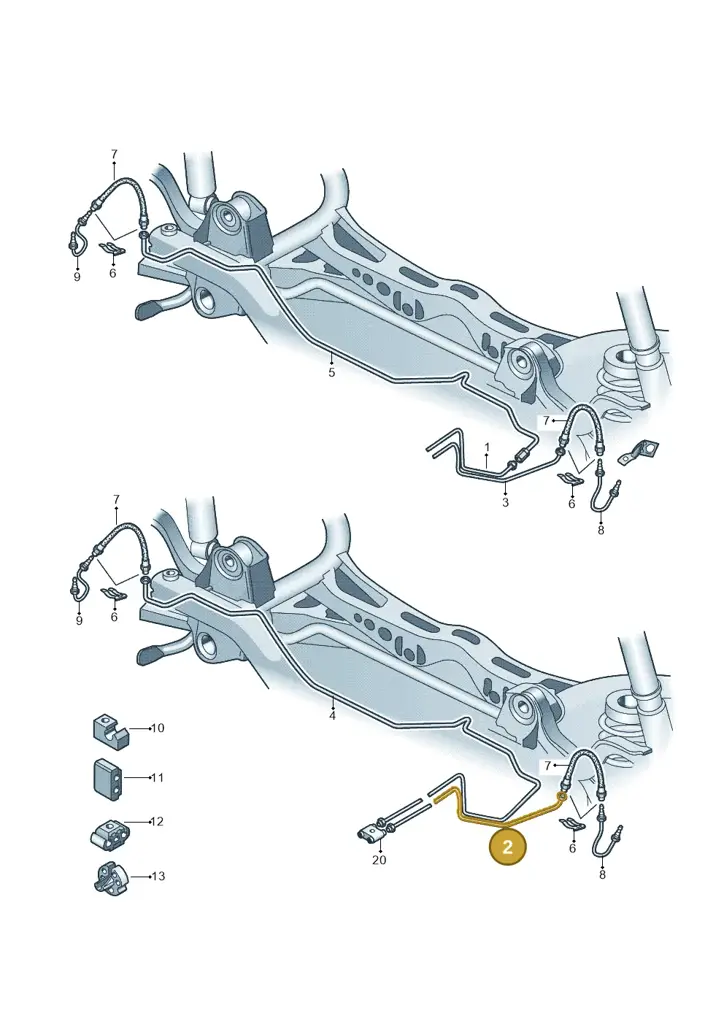 1K0614741L — Volkswagen Golf estate (2009-2013) diagram 412611300, position 2