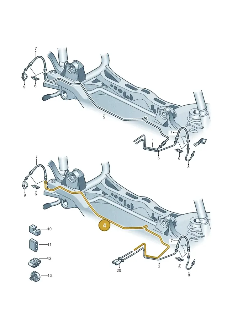 1K0614742M — Volkswagen Golf estate (2009-2013) diagram 412611300, position 4