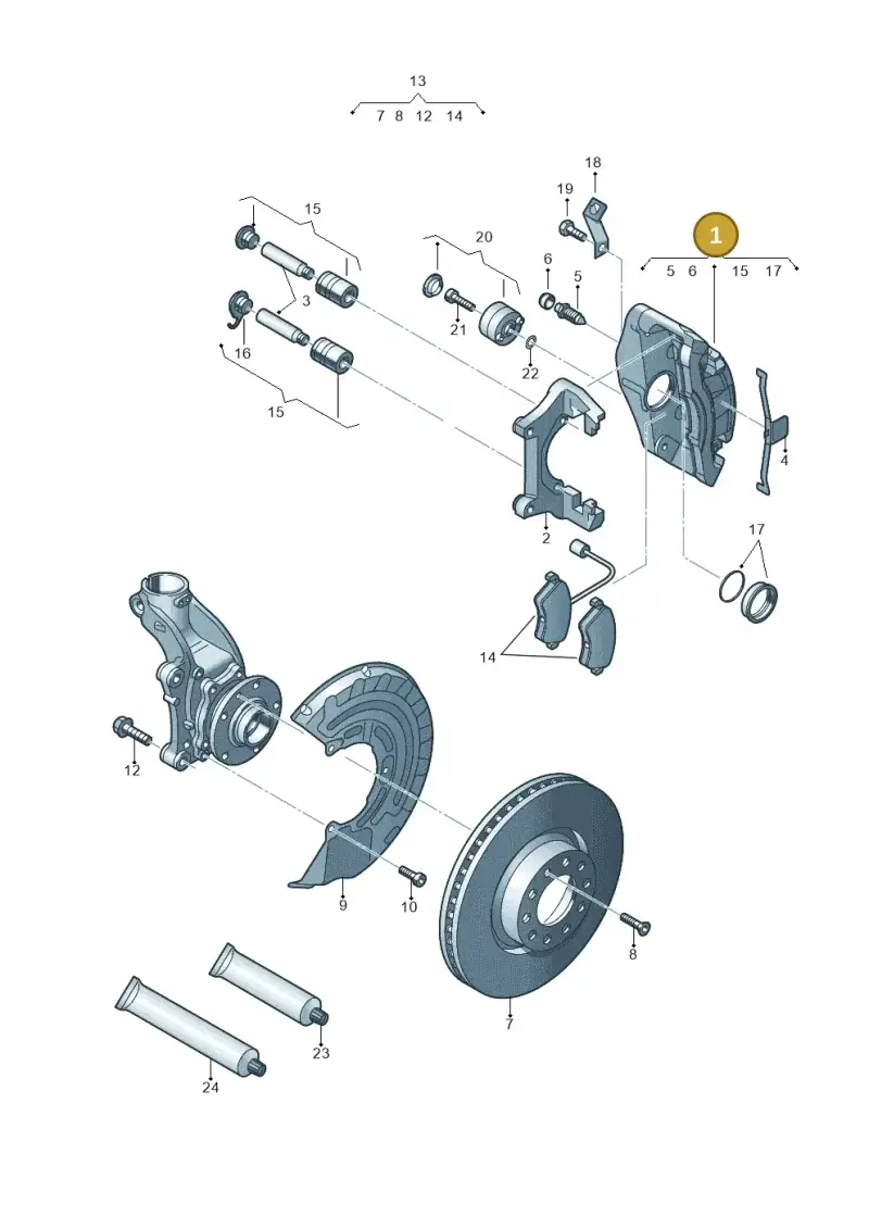 1K0615123H — Volkswagen Passat CC (2008-2012) diagram 656615450, position 1