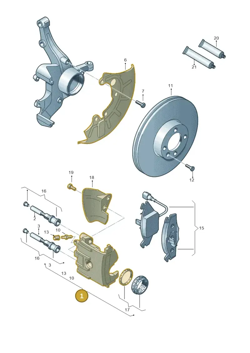 1K0615124D — Volkswagen New beetle cabriolet (2016-2019) diagram 253615160, position 1