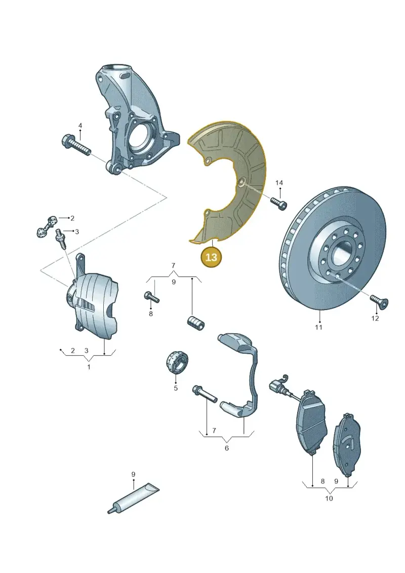 1K0615311F — Volkswagen Sharan BlueMotion (2015-2022) diagram 689615100, position 13