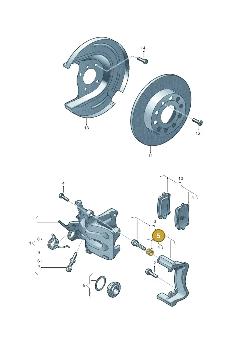 1K0698470 — Volkswagen Golf 1.6 (2015-2019) diagram 781615500, position 5