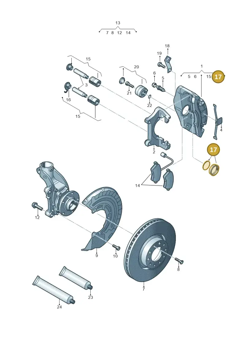 1K0698471A — Volkswagen Passat CC (2008-2012) diagram 656615450, position 17