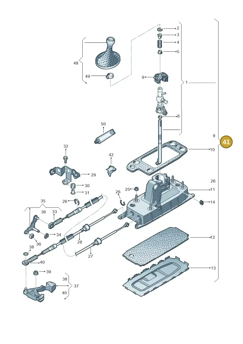 1K0711050A — Volkswagen Jetta (2010-2014) diagram 728711400, position 41