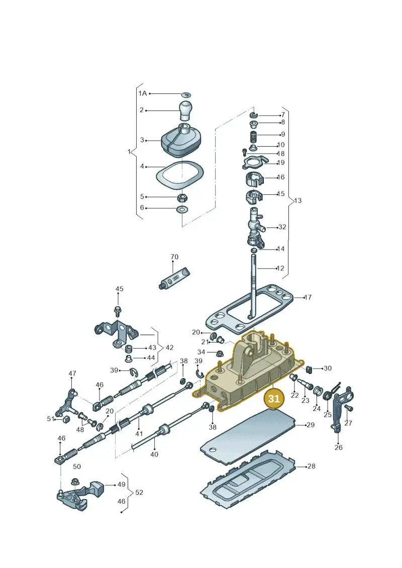 1K0711061B — Volkswagen JETTA                  06> (2005-) diagram 462711300, position 31