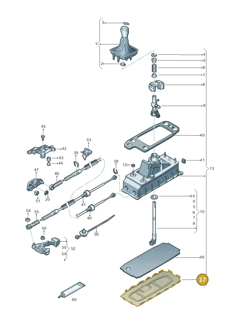 1K0711091A — Volkswagen Sharan BlueMotion (2015-2022) diagram 863711300, position 17