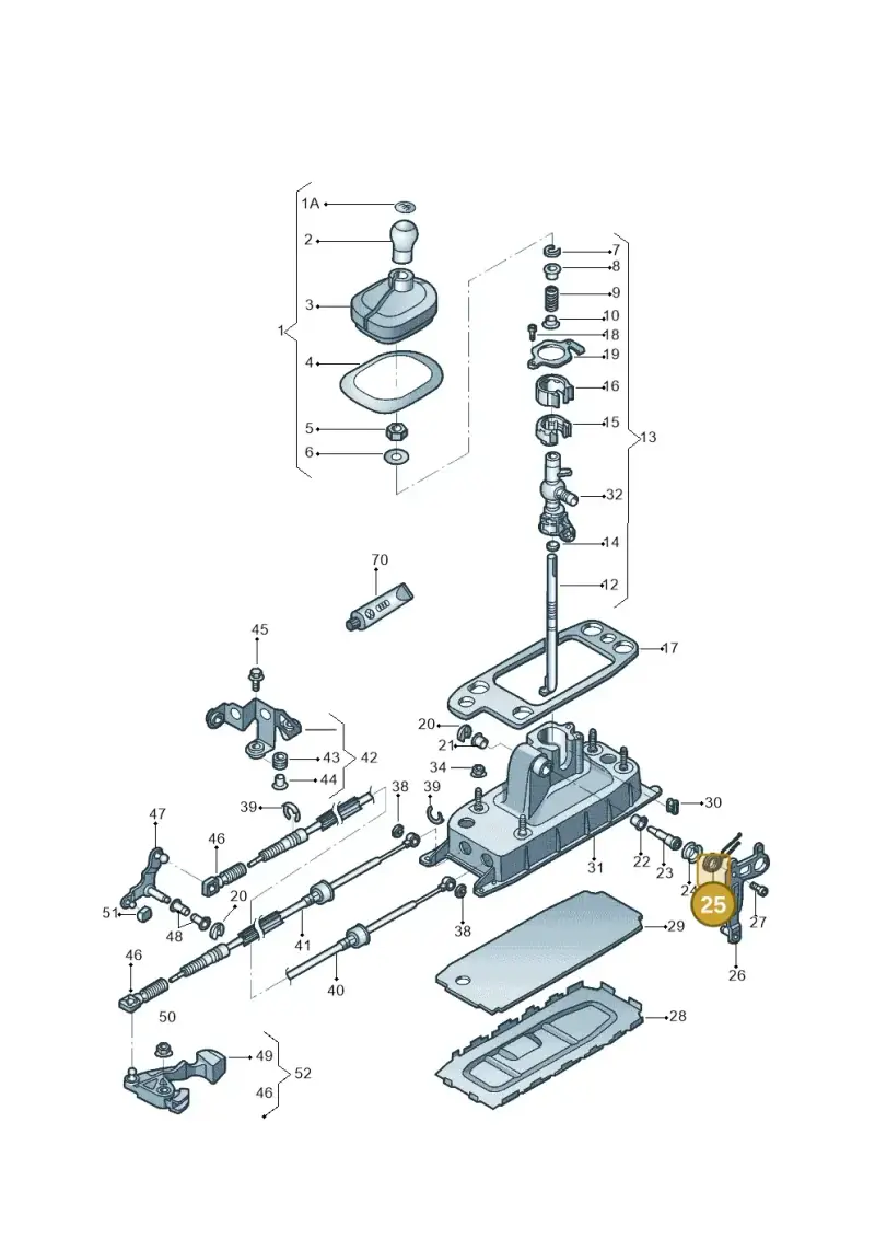 1K0711145 — Volkswagen JETTA                  06> (2005-) diagram 462711300, position 25