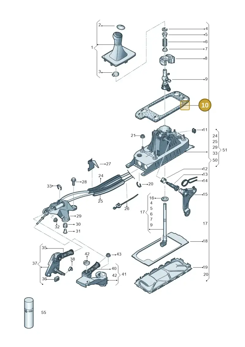1K0711267B — Volkswagen Golf 1.4 BlueMotion (2012-2017) diagram 746711300, position 10