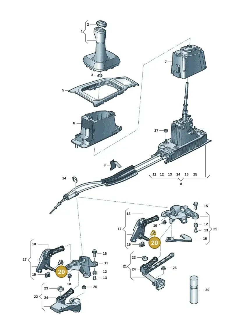 1K0711522 — Volkswagen T-Roc convertible 1.5 (2019-2024) diagram 2gk711301, position 20
