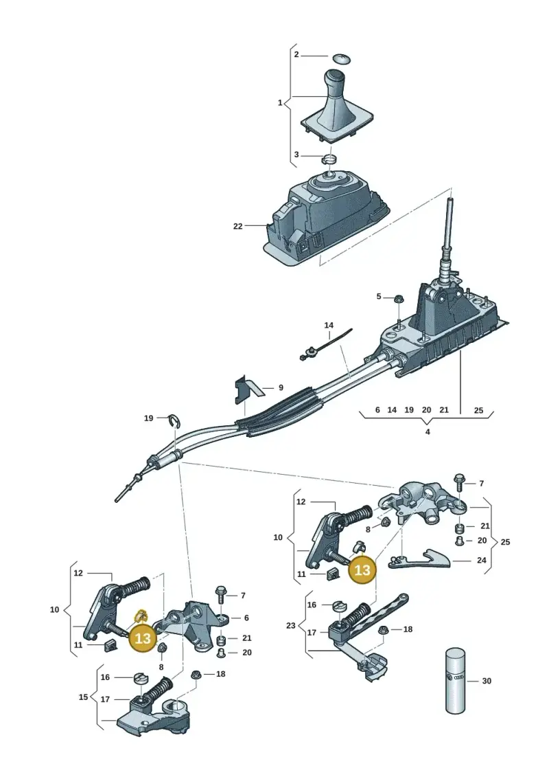 1K0711522 — Volkswagen Caddy Maxi Kombi (2020-2024) diagram 793711301, position 13