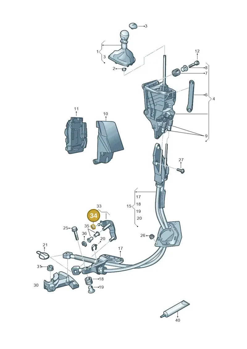 1K0711550A — Volkswagen MAN TGE 55 (2016-2021) diagram 807711030, position 34