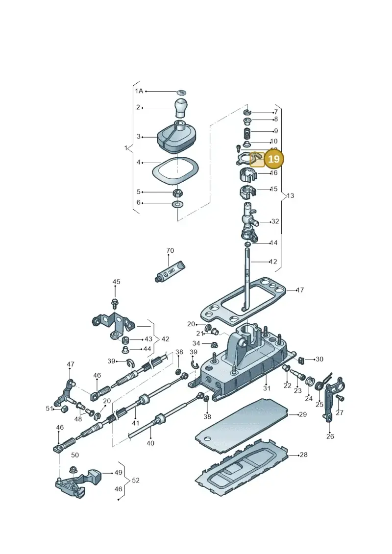 1K0711565 — Volkswagen JETTA                  06> (2005-) diagram 462711300, position 19