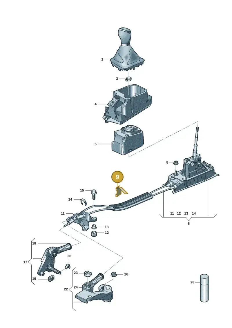 1K0711637 — Volkswagen Taigo (2021-2024) diagram 2f0711300, position 9
