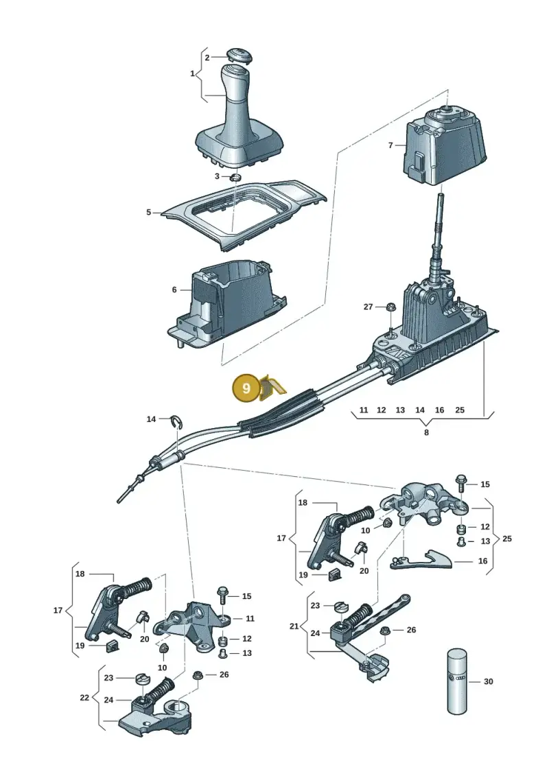 1K0711637 — Volkswagen T-Roc convertible 1.5 (2019-2024) diagram 2gk711301, position 9