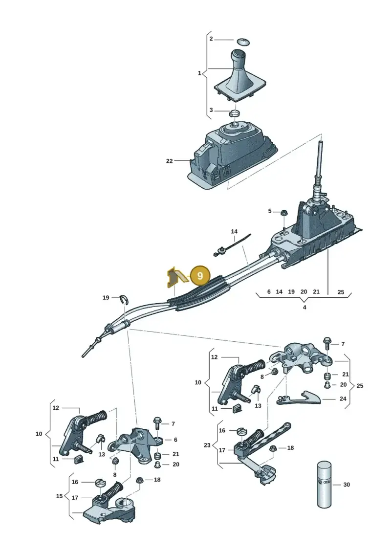 1K0711637 — Volkswagen Caddy Maxi Kombi (2020-2024) diagram 793711301, position 9