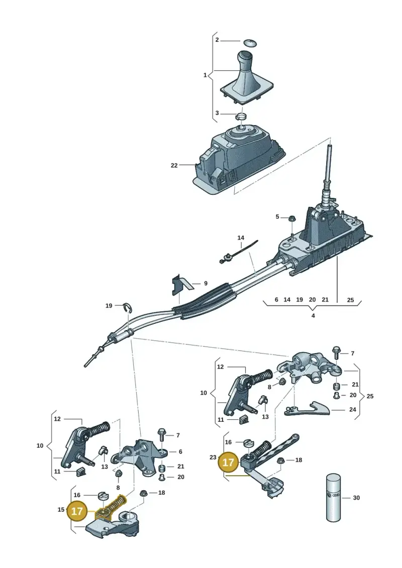 1K0711761B — Volkswagen Caddy Maxi Kombi (2020-2024) diagram 793711301, position 17
