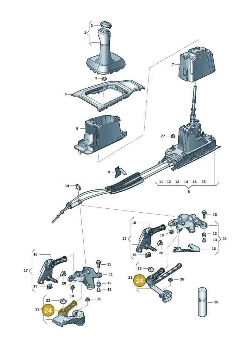 1K0711761D — Volkswagen T-Roc convertible 1.5 (2019-2024) diagram 2gk711301, position 24