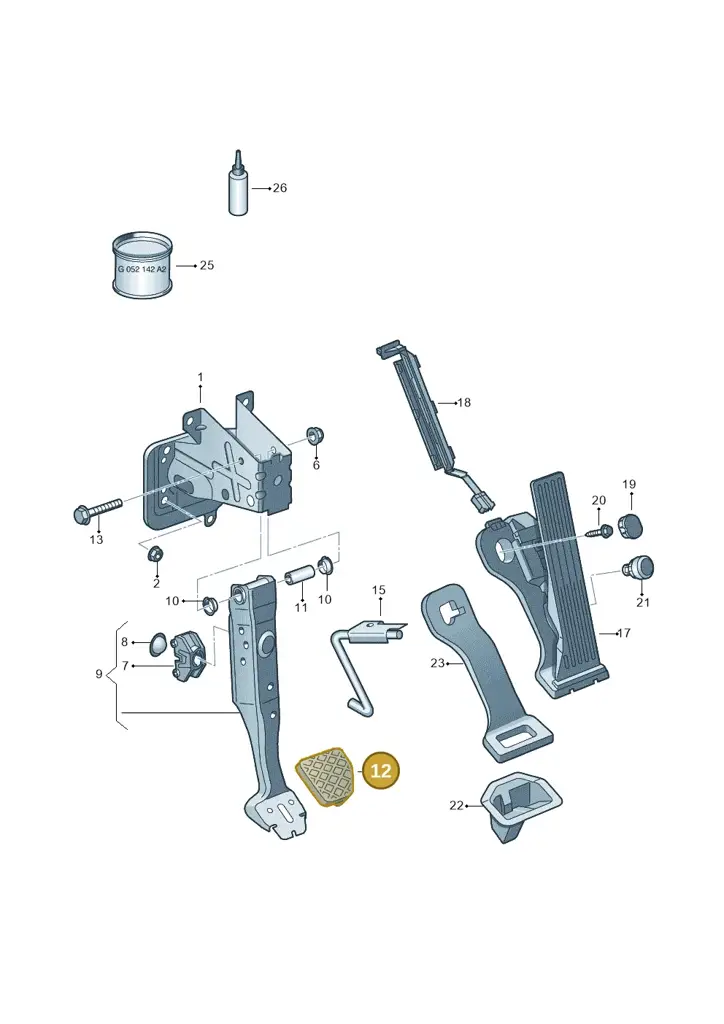 1K0721131A4J4 — Volkswagen Passat estate (2008-2011) diagram 615721600, position 12