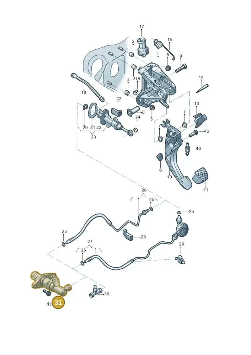 1K0721261AM — Volkswagen Jetta 1.4 (2017-2024) diagram 496721250, position 31