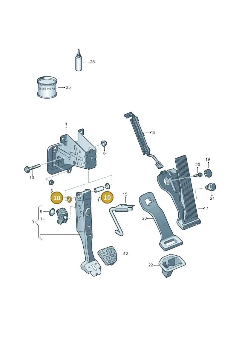 1K0721359 — Volkswagen Beetle (2016-2019) diagram 615721600, position 10