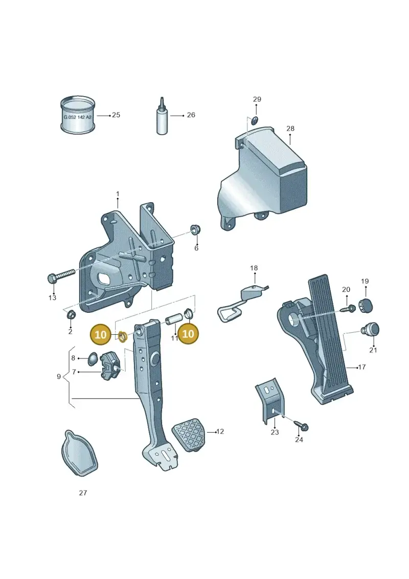 1K0721359 — Volkswagen Sharan BlueMotion (2015-2022) diagram 634721600, position 10