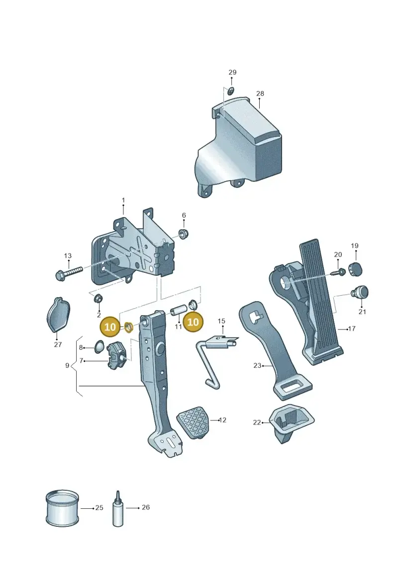 1K0721359 — Volkswagen Caddy kombi (2015-2020) diagram 649721600, position 10