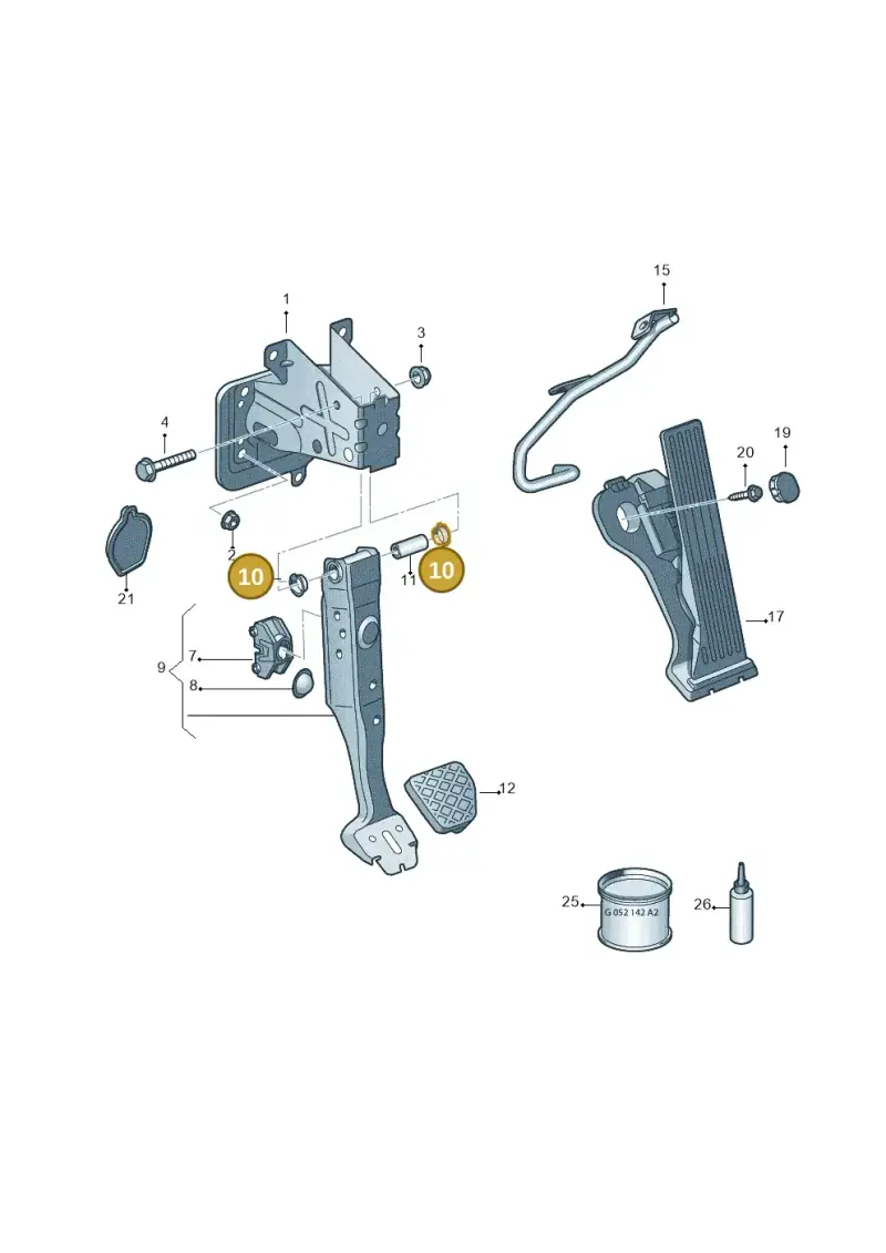 1K0721359 — Volkswagen Scirocco 2.0 (2014-2017) diagram 691721600, position 10