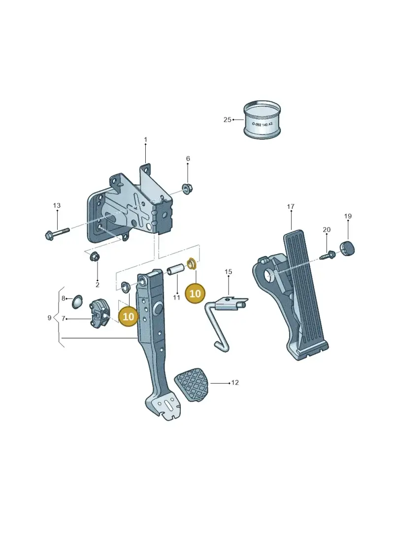 1K0721359 — Volkswagen Jetta 2.0 (2015-2015) diagram 880721600, position 10