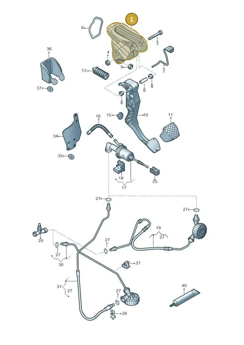 1K0721373N — Volkswagen Sharan BlueMotion (2015-2022) diagram 863721250, position 1