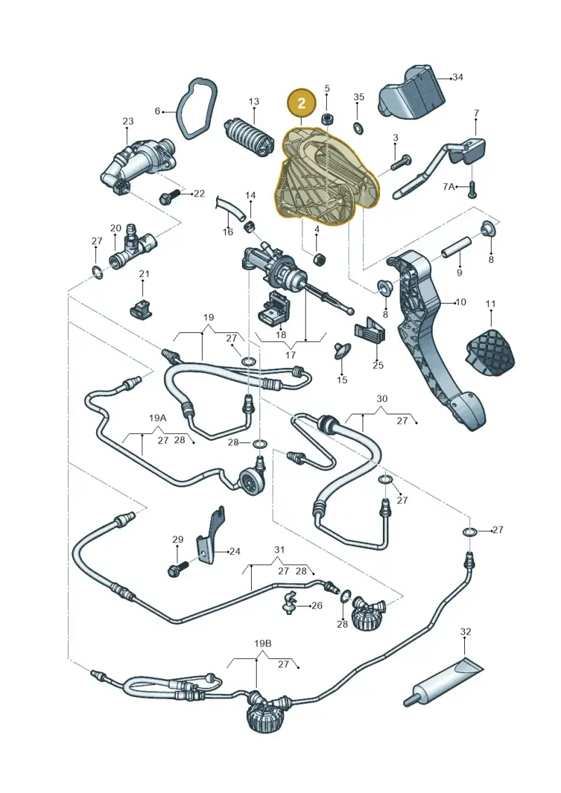 1K0721373N — Volkswagen Beetle (2016-2019) diagram 789721025, position 2