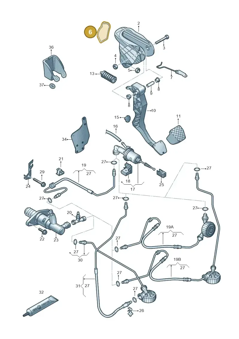 1K0721410C — Volkswagen Caddy kombi (2015-2020) diagram 718721250, position 6