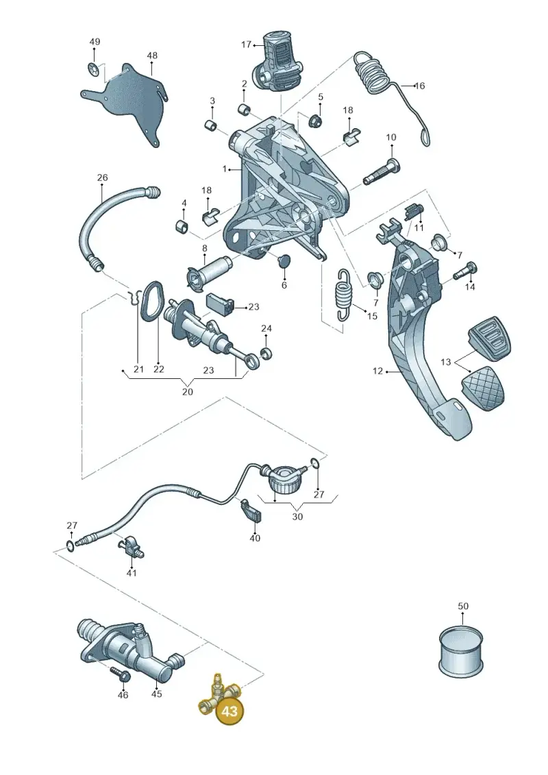 1K0721468D — Volkswagen T-Roc convertible 1.5 (2019-2024) diagram 813721250, position 43