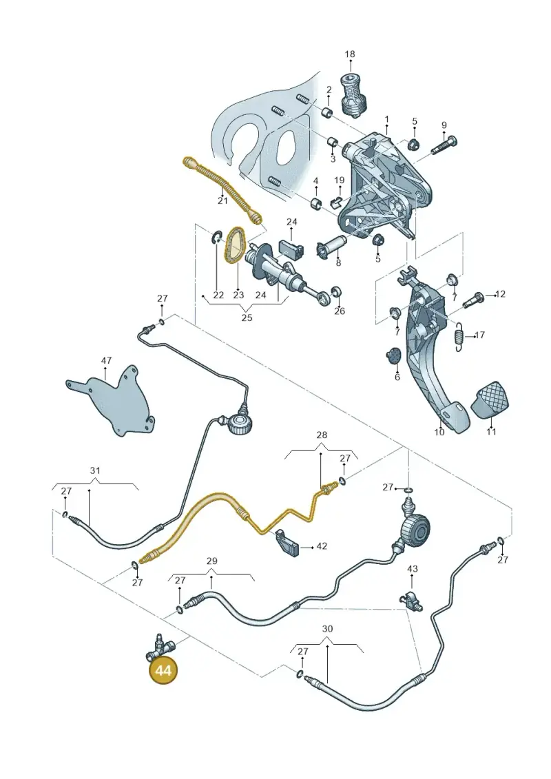 1K0721468D — Volkswagen Tiguan 2.0 4Motion (2017-2024) diagram 884721250, position 44