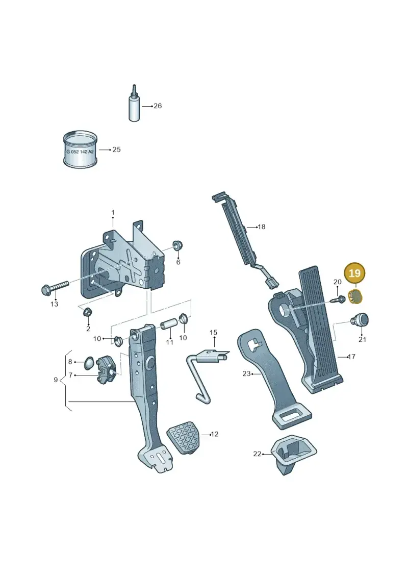 1K0721989 — Volkswagen Beetle (2016-2019) diagram 615721600, position 19