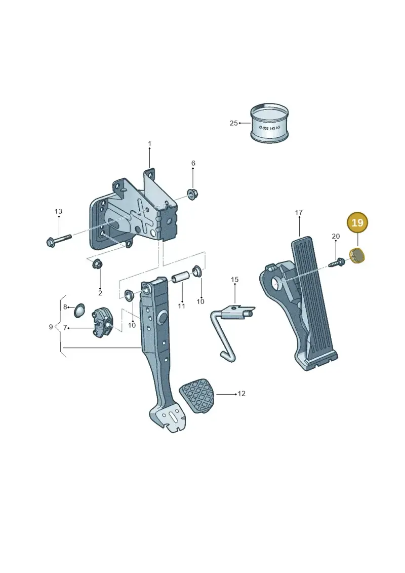 1K0721989 — Volkswagen Jetta 2.0 (2015-2015) diagram 880721600, position 19