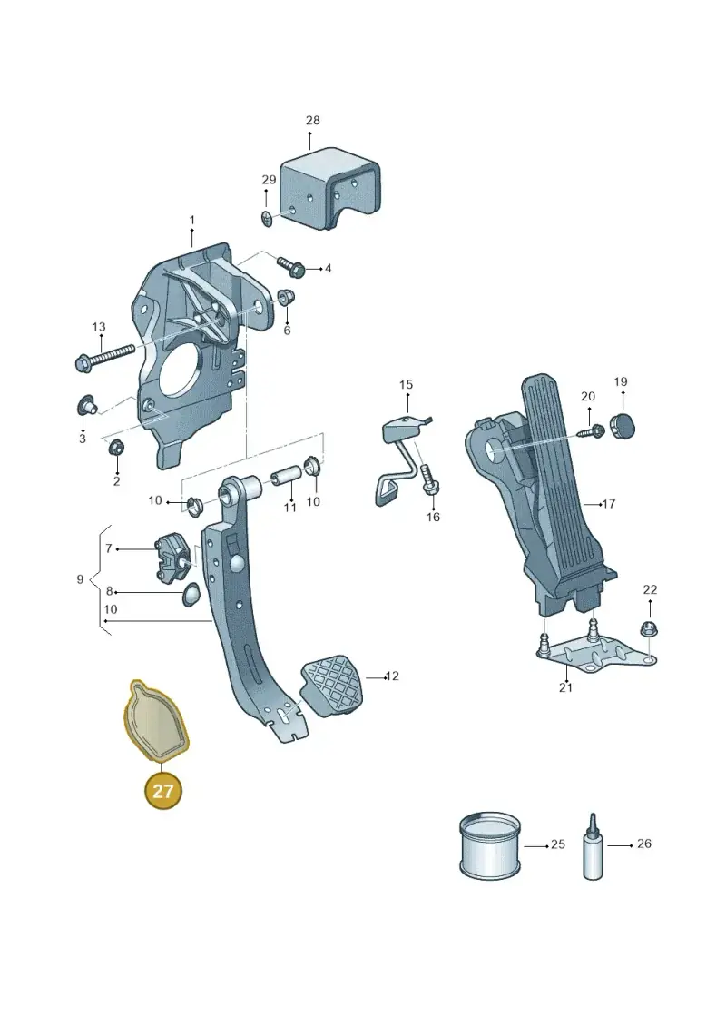 1K0723753 — Volkswagen Sharan BlueMotion (2015-2022) diagram 634721700, position 27