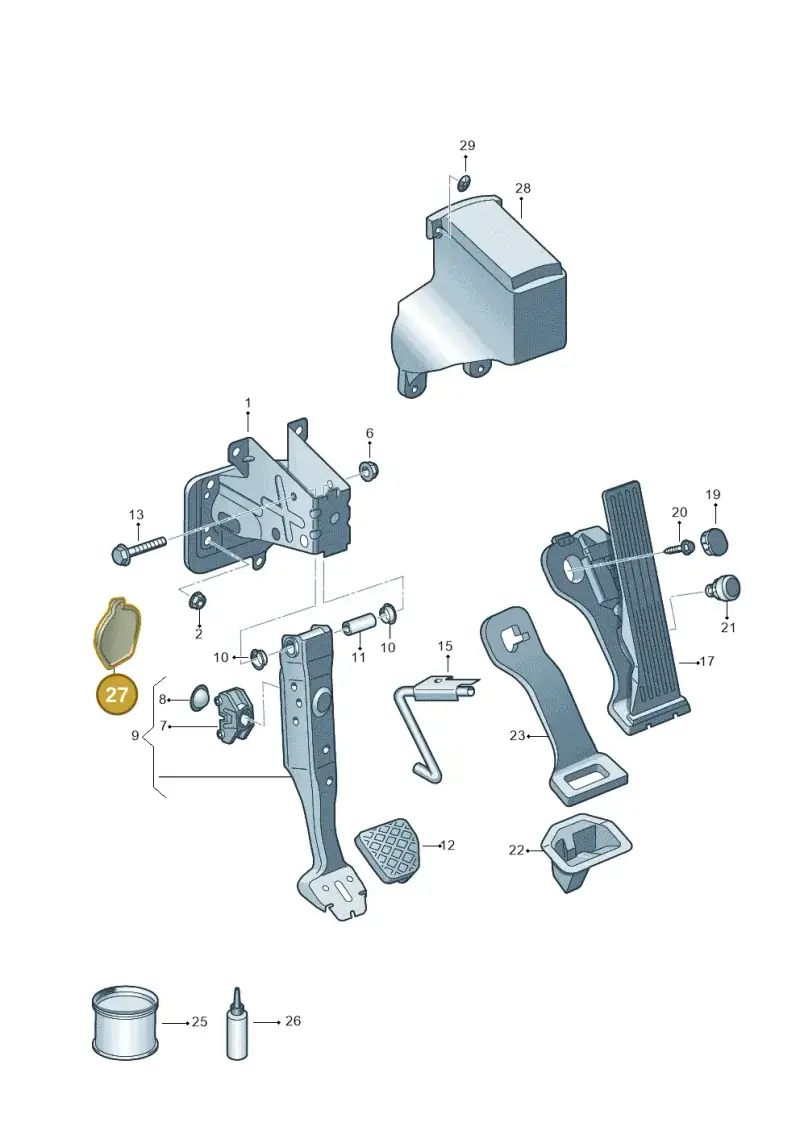 1K0723753 — Volkswagen Caddy kombi (2015-2020) diagram 649721600, position 27