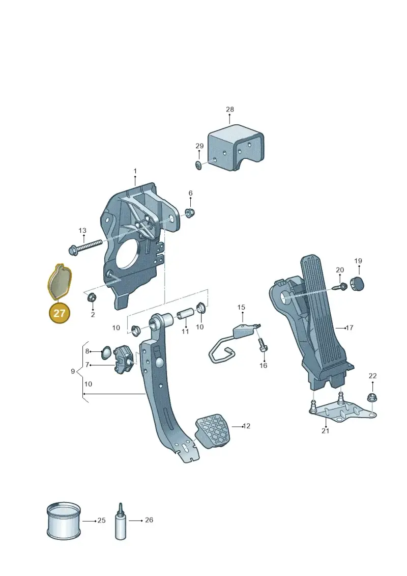 1K0723753 — Volkswagen Caddy kombi (2015-2020) diagram 649721700, position 27