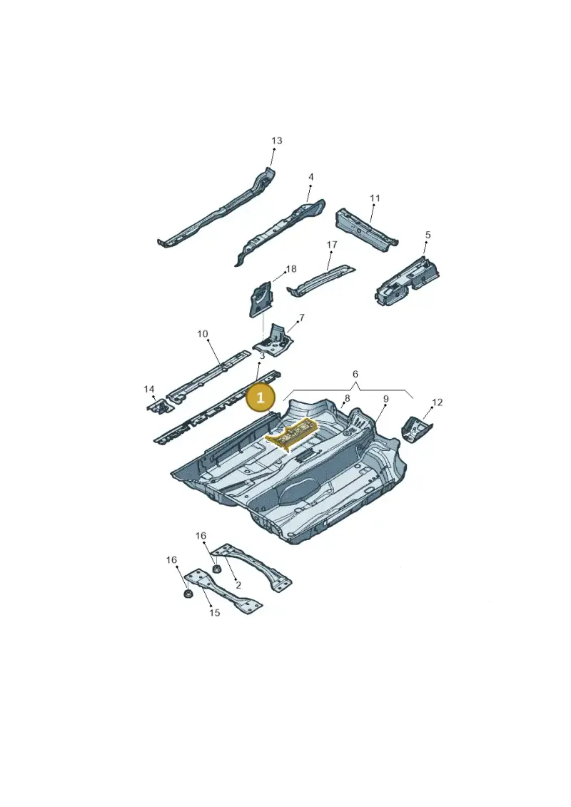 1K0801775D — Volkswagen Jetta (2008-2011) diagram 449803100, position 1