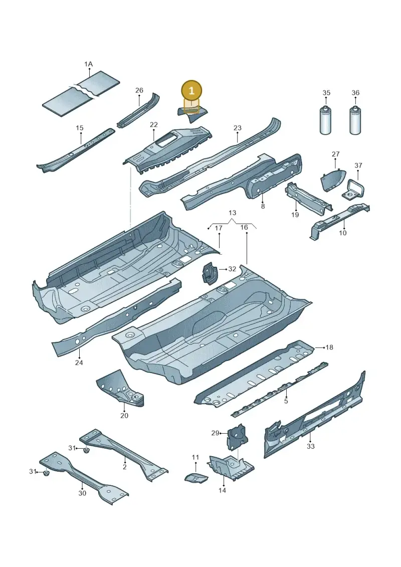 1K0801775D — Volkswagen Golf Cabriolet (2011-2016) diagram 718803100, position 1