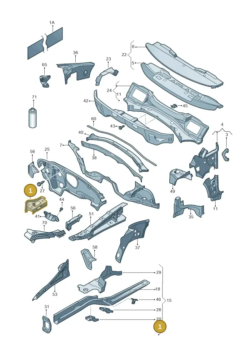 1K0802068 — Volkswagen Golf Plus (2011-2014) diagram 459803000, position 1
