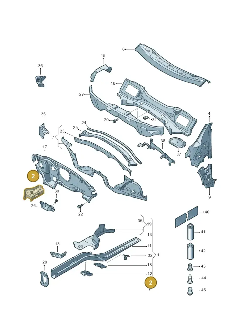 1K0802068 — Volkswagen Scirocco 2.0 (2014-2017) diagram 786803000, position 2