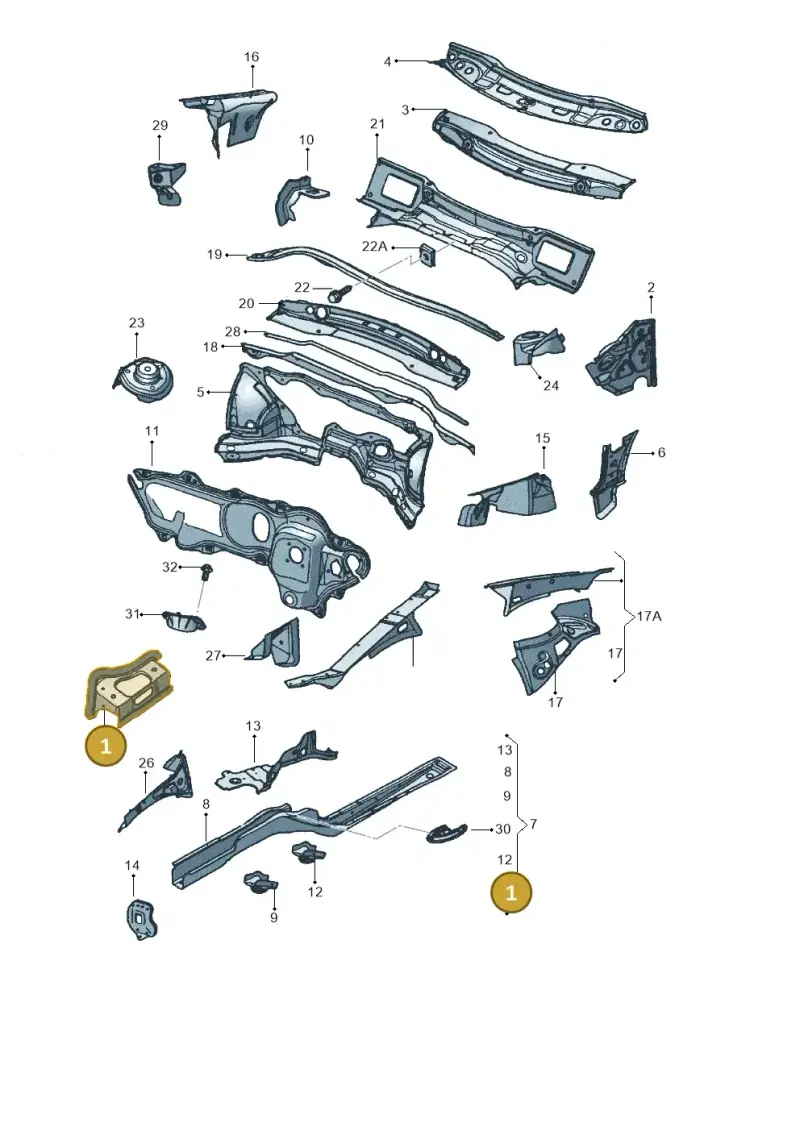1K0802068A — Volkswagen Jetta (2008-2011) diagram 449803000, position 1
