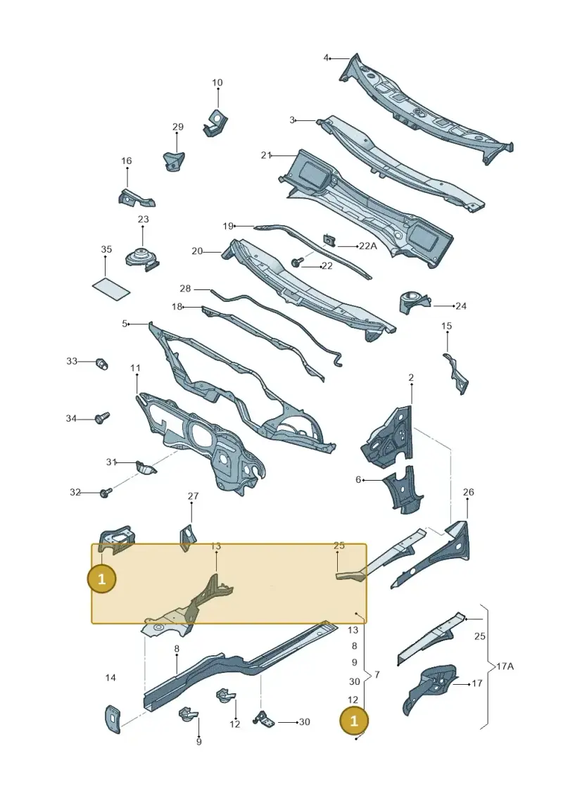 1K0802068A — Volkswagen Jetta variant (2009-2014) diagram 684803000, position 1