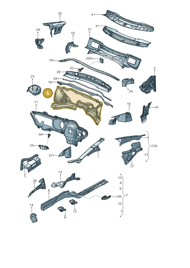 1K0802165A — Volkswagen Jetta (2008-2011) diagram 449803000, position 5