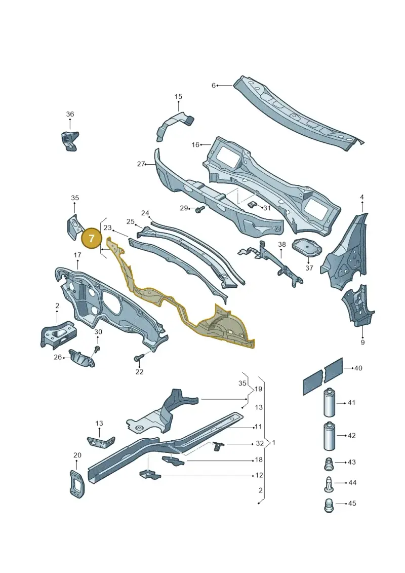 1K0802165A — Volkswagen Scirocco 2.0 (2014-2017) diagram 786803000, position 7